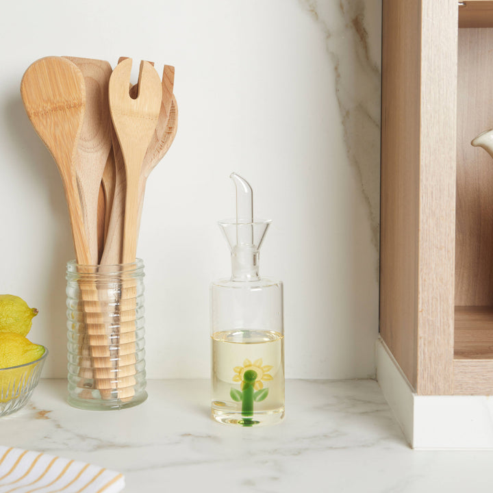 Sunflower Glass Oil Bottle