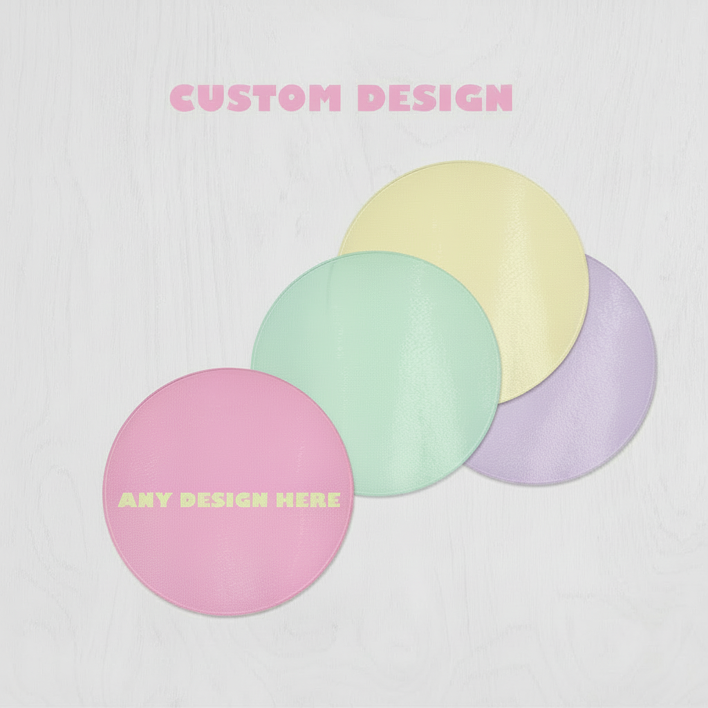 Custom set of 4 glass coasters in any existing Yililo design.
