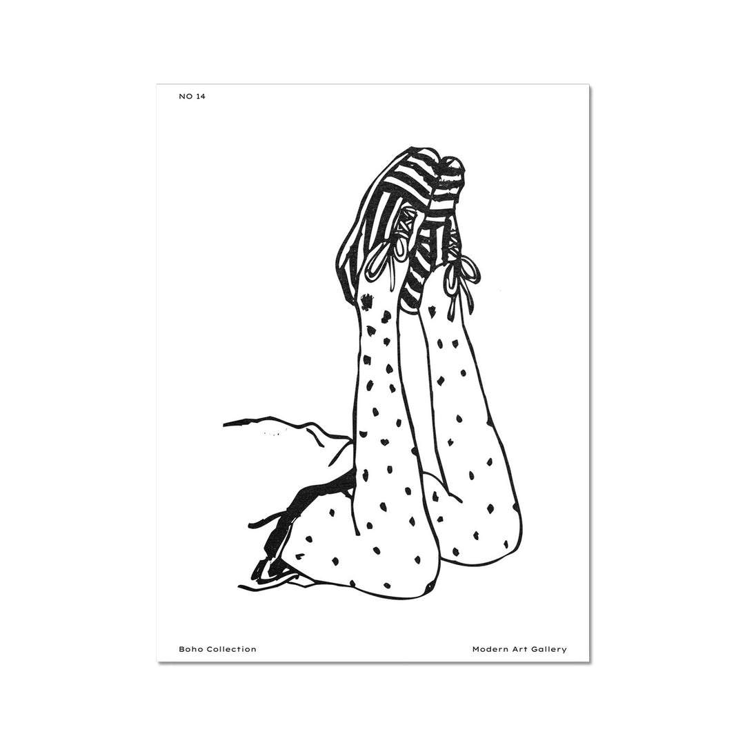 Spotty Tights And Tennis Shoes Wall Art Poster - Yililo