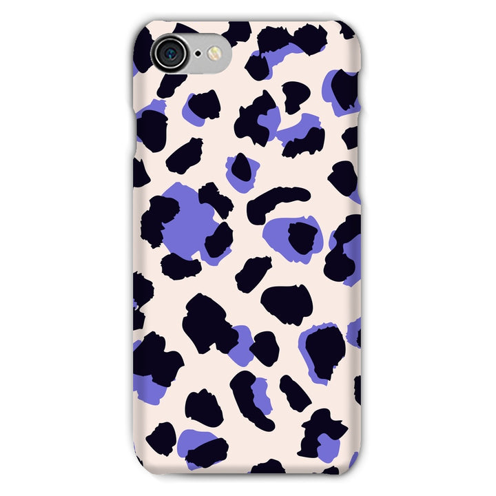 Cream Purple Leopard Print Snap Phone Apple Samsung Case - Yililo