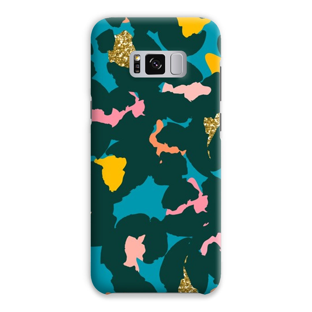 Green Multi Leopard Print Snap Phone Apple Samsung Case - Yililo