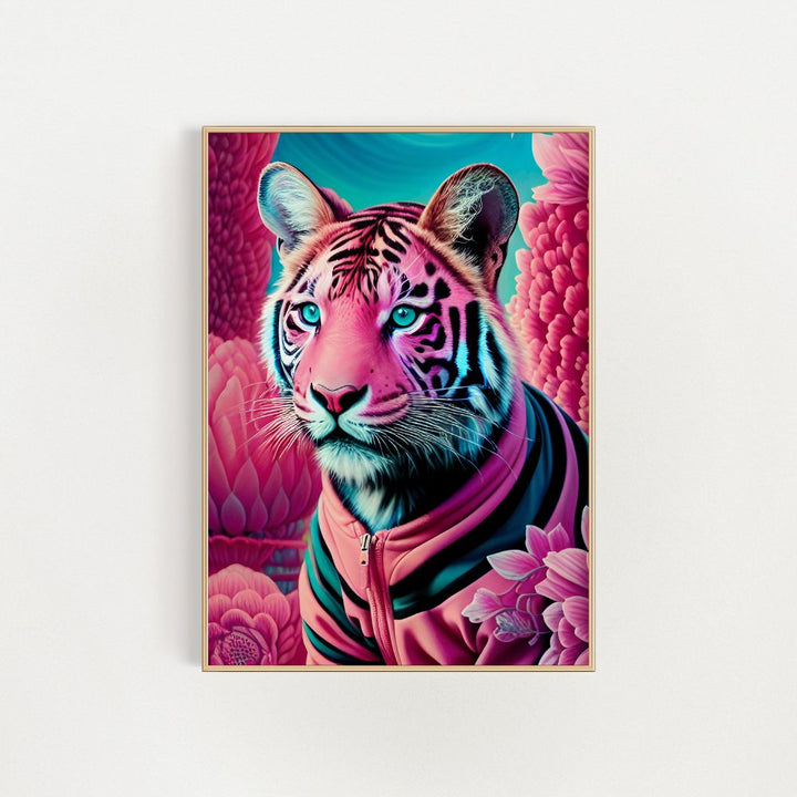 The All Pink Tiger Fine Wall Art Print - Yililo