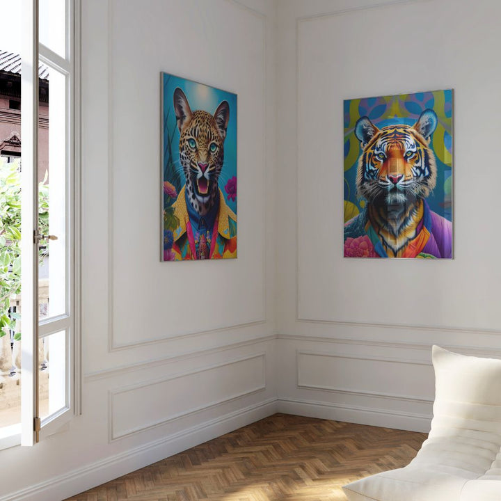 The Roaring Leopard Fine Wall  Art Print