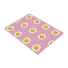 Pink Smiley Daisy Glass Chopping Board - Yililo