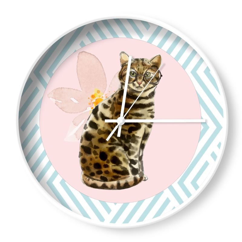Cute Tabby Cat Wall Clock - Yililo