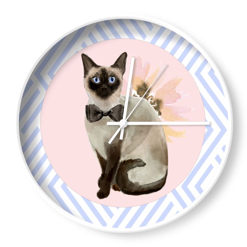 Cat With Bow Tie Wall Clock - Yililo