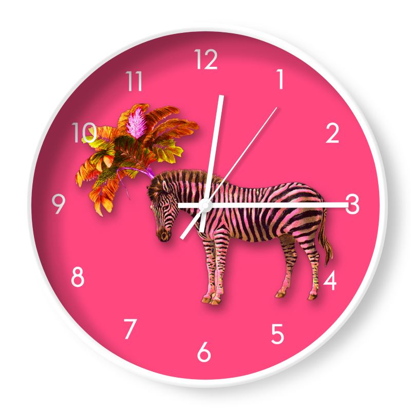 Pink Horse With Headress Wall Clock - Yililo