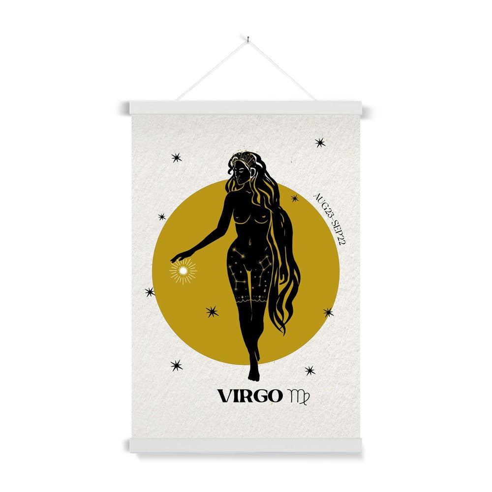 Virgo Zodiac Art Print with Hanger - Yililo