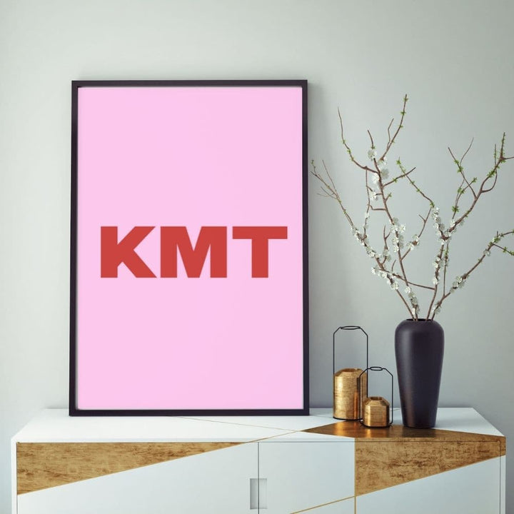 KMT Pink Funny Wall Art Poster - Yililo