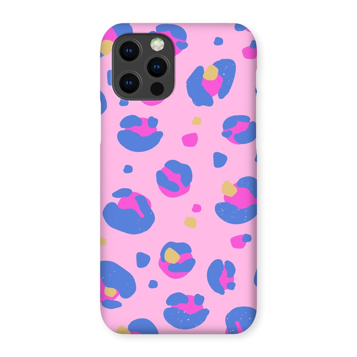 Pink Blue Leopard Print Snap Phone Apple Samsung Case - Yililo