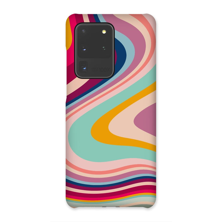 Wavy Retro Print Snap Phone Apple Samsung Case - Yililo