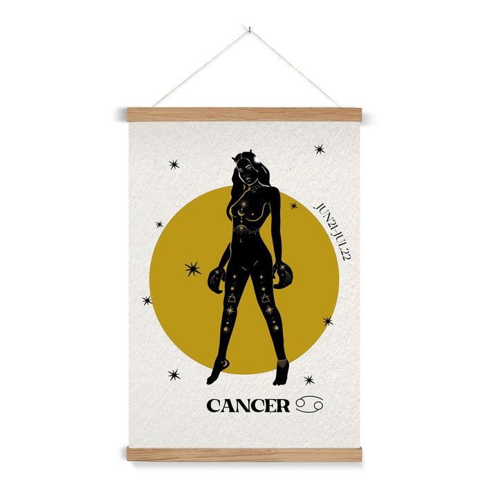 Cancer Zodiac Art Print with Hanger - Yililo