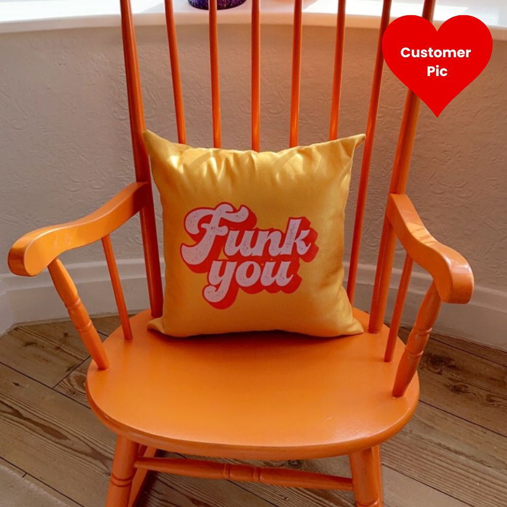 Funk You Yellow Cushion