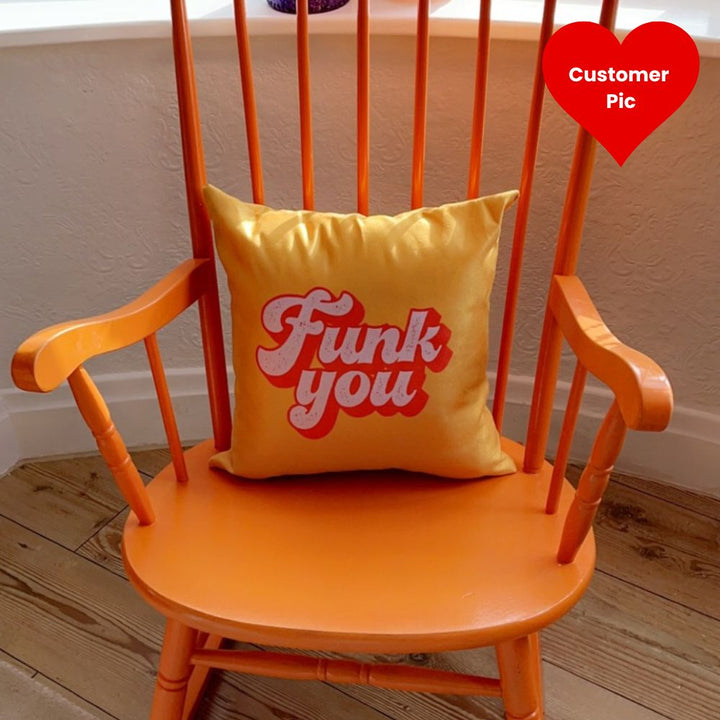 Funk You Yellow Cushion