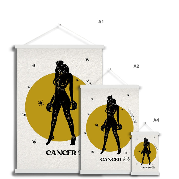 Cancer Zodiac Art Print with Hanger - Yililo