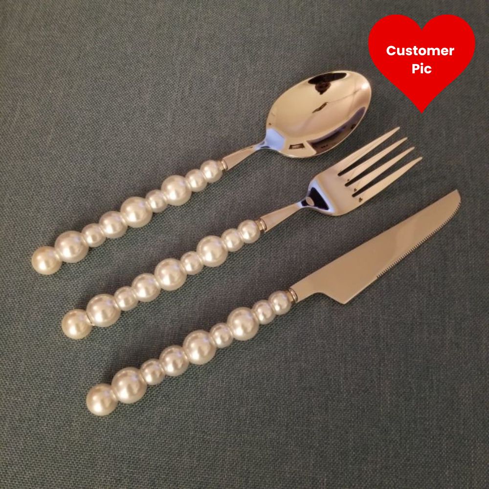 Nordic Pearl Style Cutlery 4 Piece Set