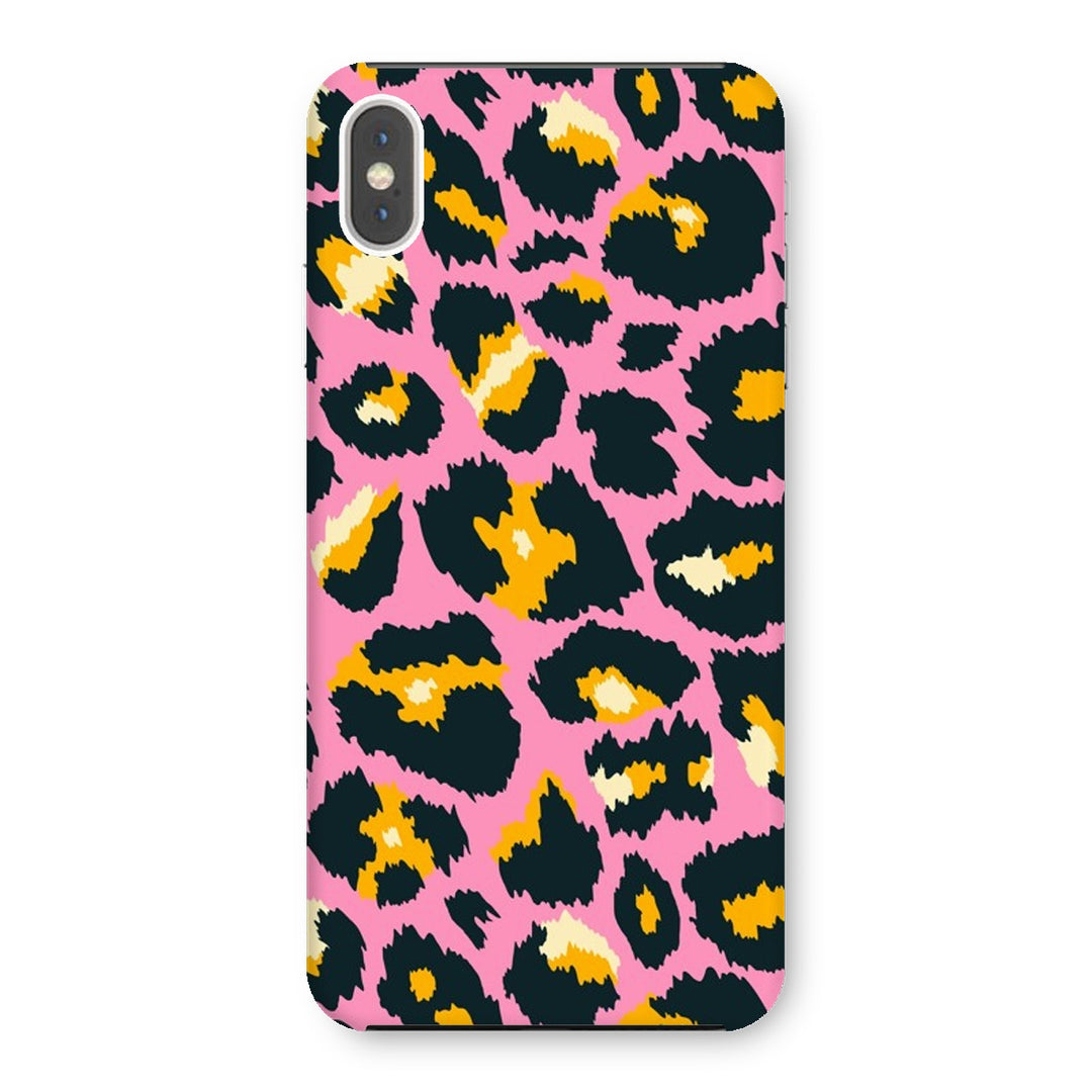 Candy Pink and Yellow Leopard Print Snap Phone Apple Samsung Case - Yililo