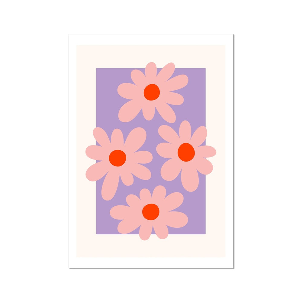 Lilac And Pink Flowers Wall Art Poster - Yililo