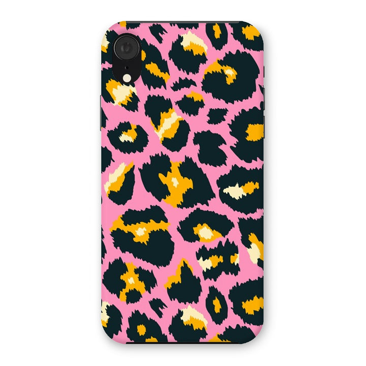 Candy Pink and Yellow Leopard Print Snap Phone Apple Samsung Case - Yililo