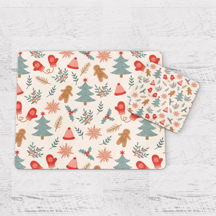 All Christmas Hardboard Placemats x 4