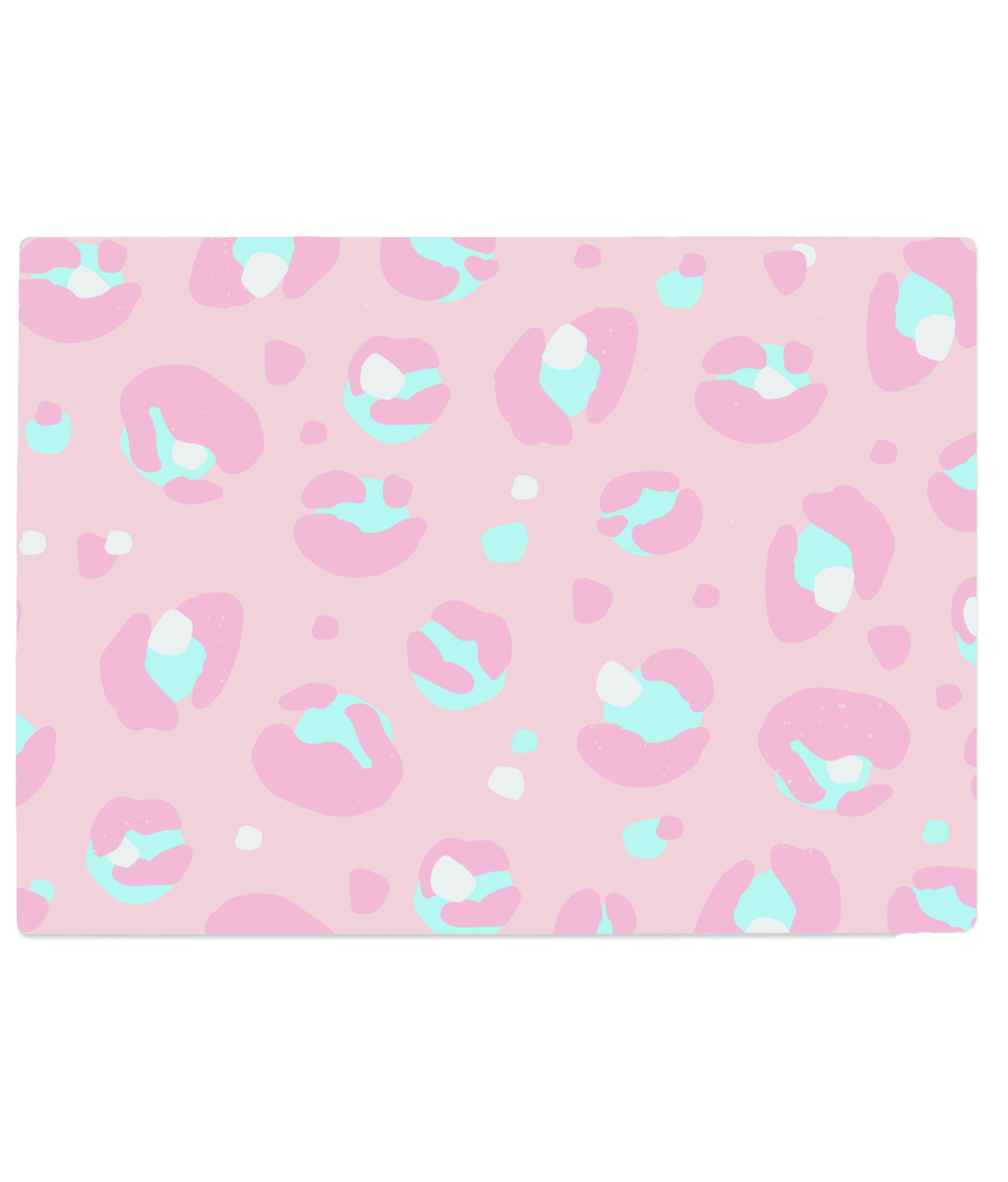 Light Pink Leopard Print Glass Chopping Board - Yililo