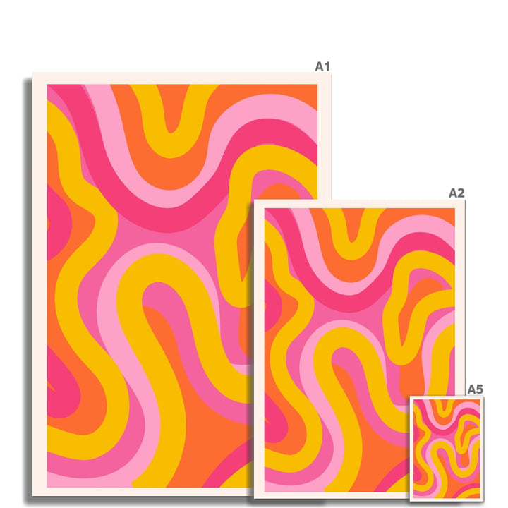 Colourful Swirl Wall Art Poster - Yililo
