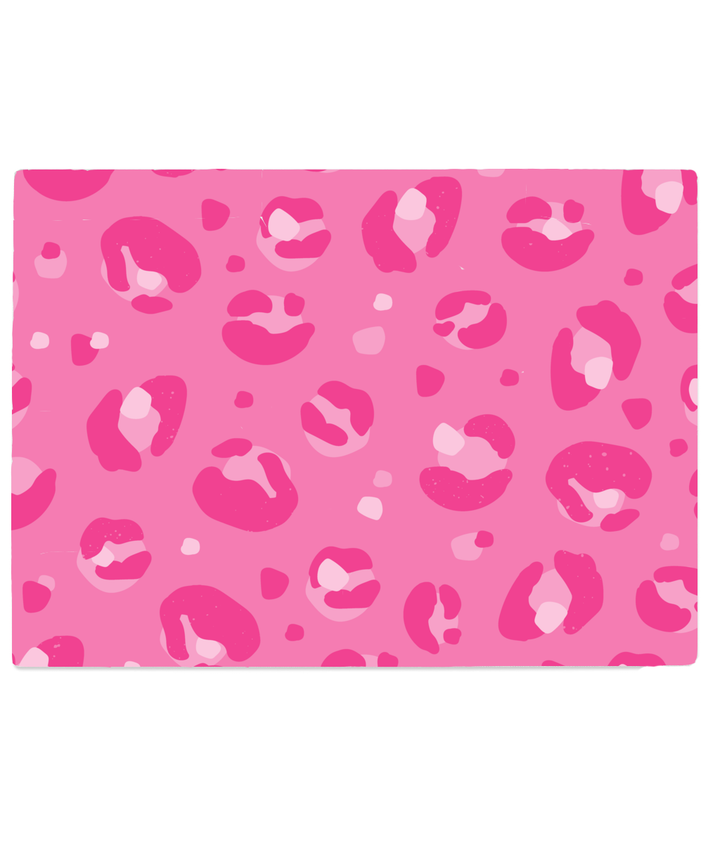 Tempered Glass Chopping Board Pink Leopard Print - Yililo