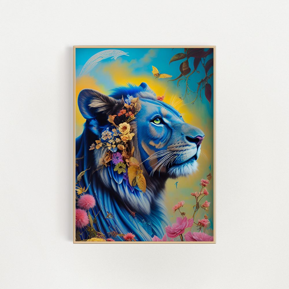 The Blue Lion Flora Fine Art Wall Print