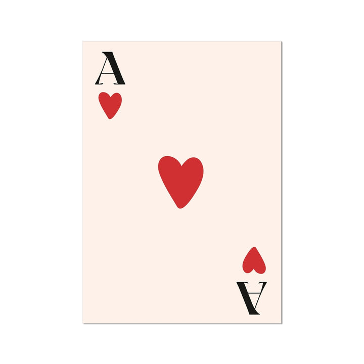 Red Ace Card Wall Art Poster