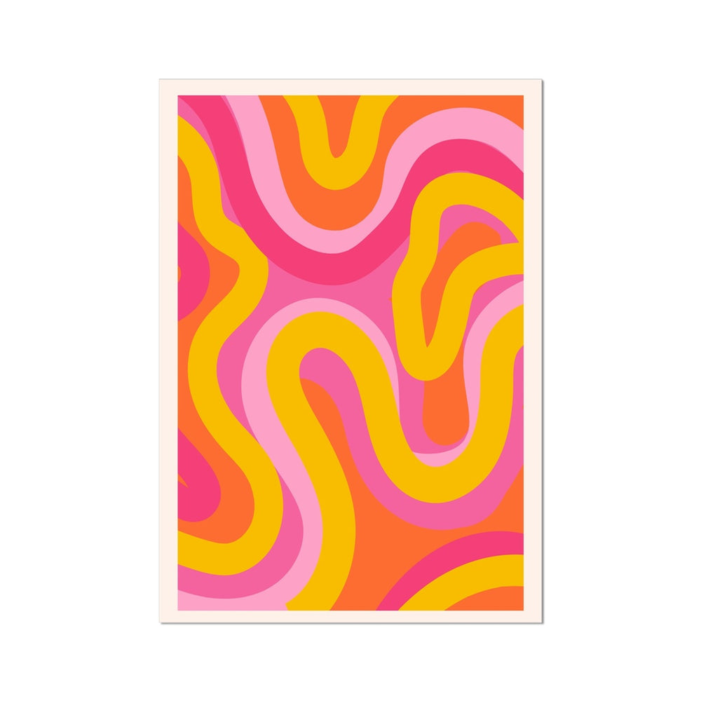 Colourful Swirl Wall Art Poster - Yililo