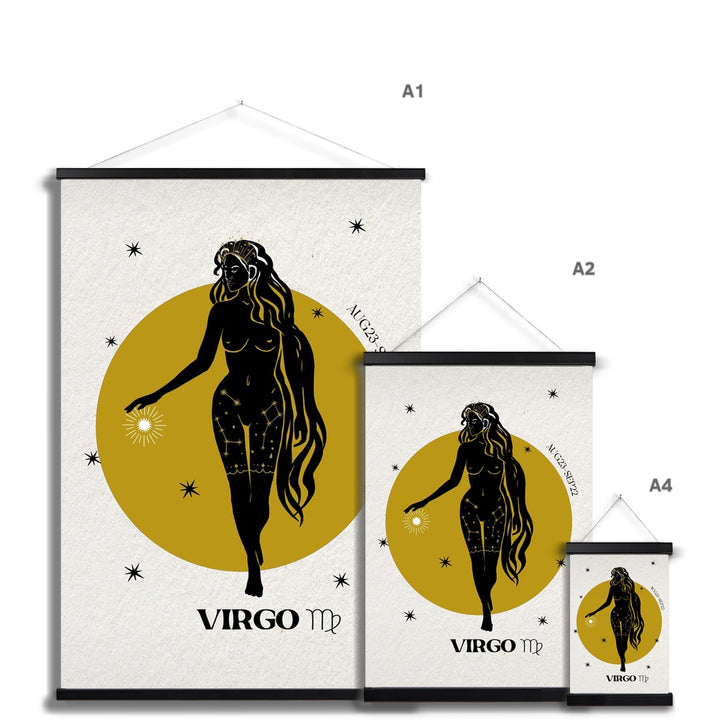 Virgo Zodiac Art Print with Hanger - Yililo