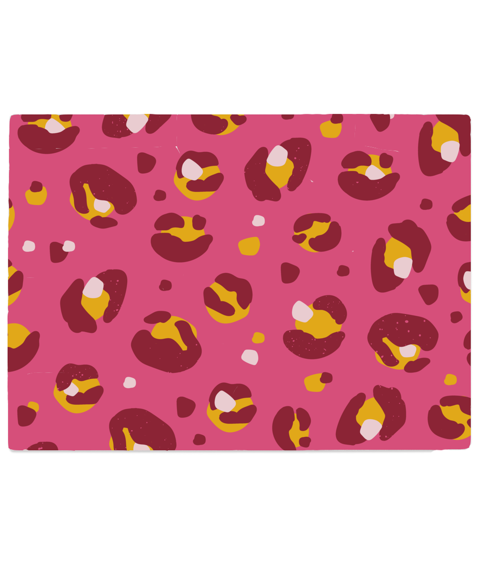 Dark Pink And Yellow Glass Chopping Board - Yililo