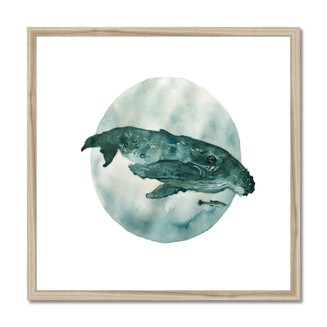 Framed Print Dolphin Wall Art 50cm - Yililo