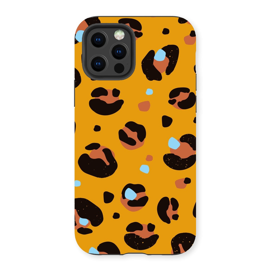 Yellow Leopard Print Tough Phone Apple Samsung Case - Yililo