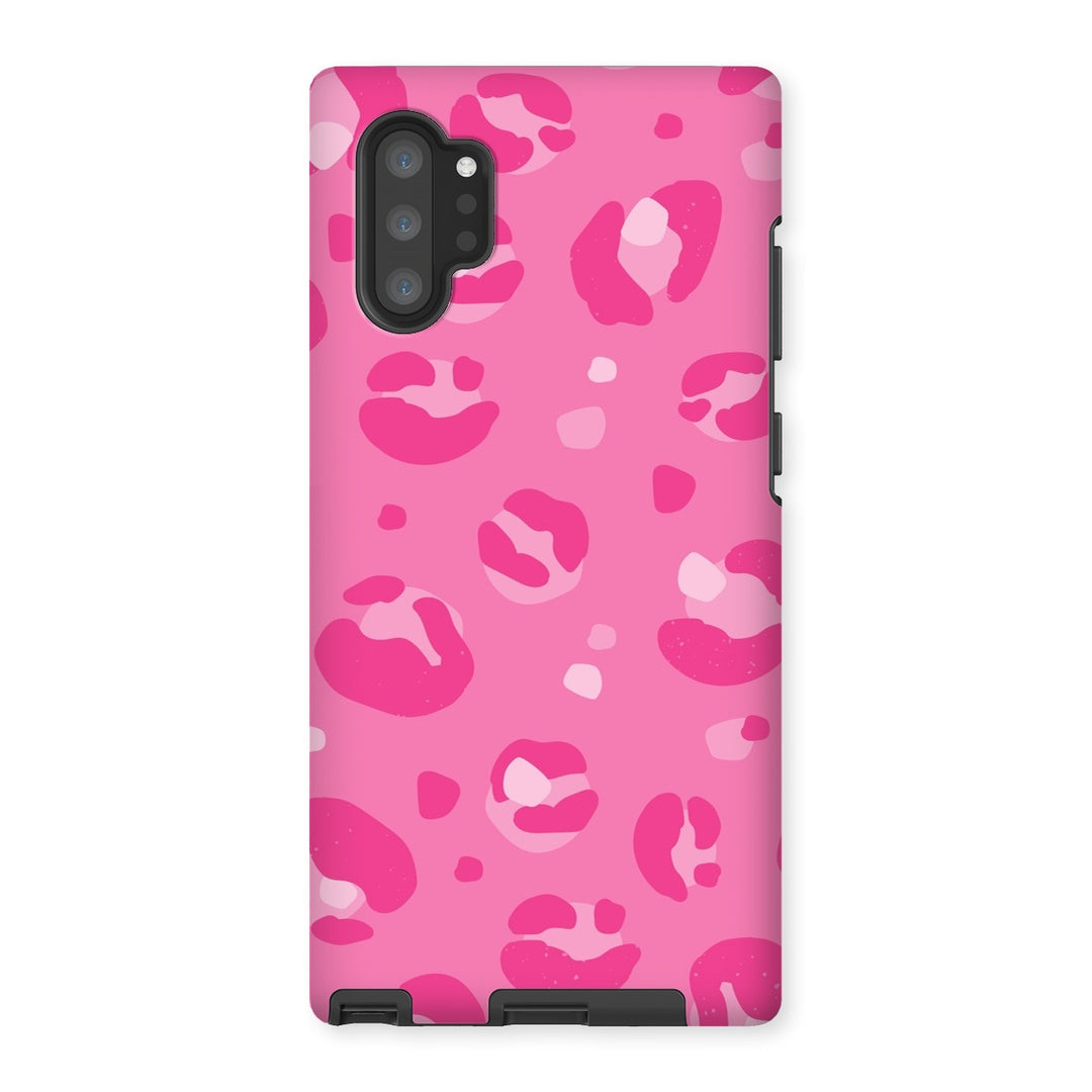 Bright Pink Leopard Print Tough Phone Apple Samsung Case - Yililo
