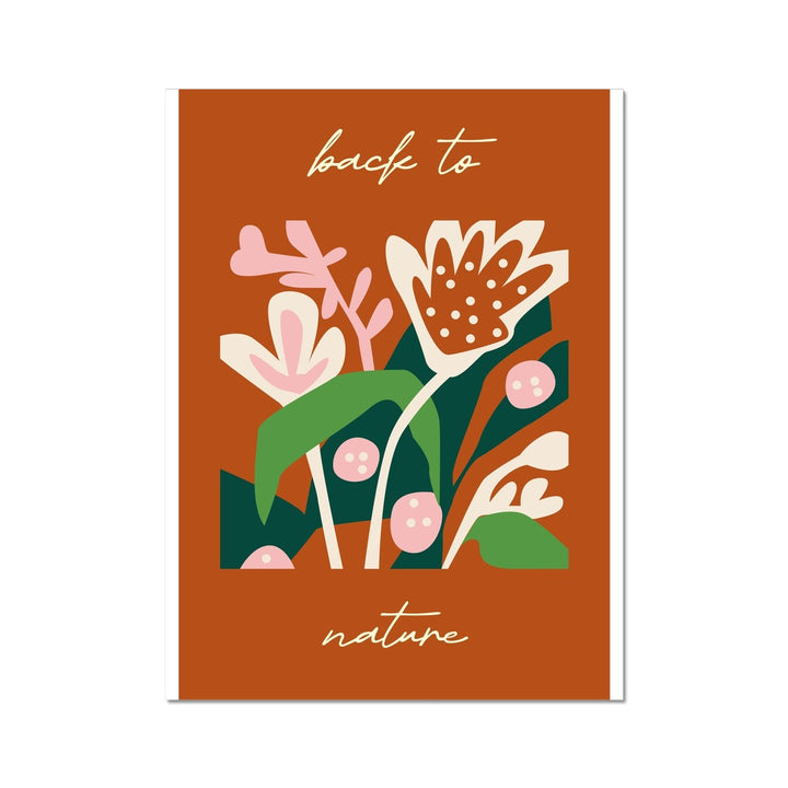 Back To Nature Abstract Wall Art Poster