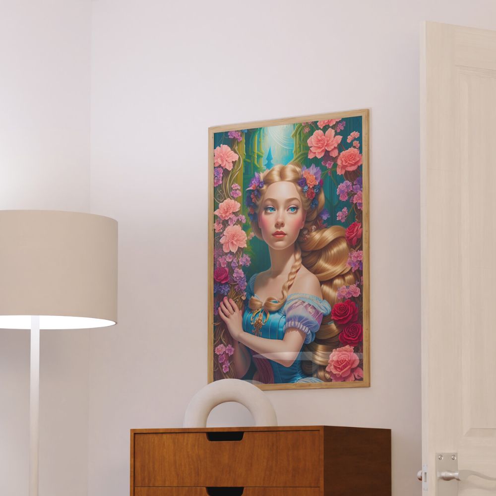 Princess Rapunzel Inspired Fine Art Wall Print - Yililo
