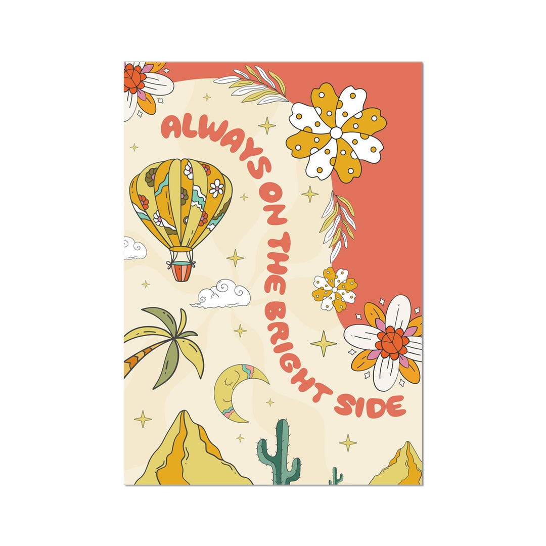 On The Bright Side Wall Art Poster A1 A2 A3 A4 - Yililo