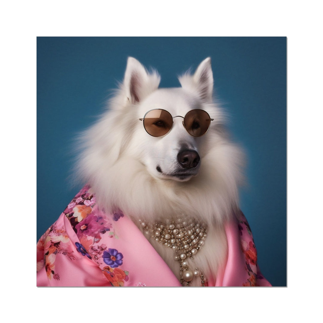 Funny Cool Dog in clothing Wall Art Poster