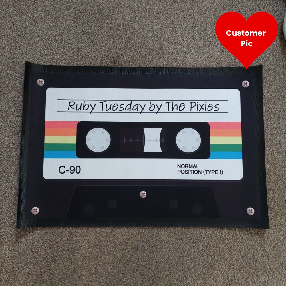 Personalised C90 Retro Cassette Tape Doormat