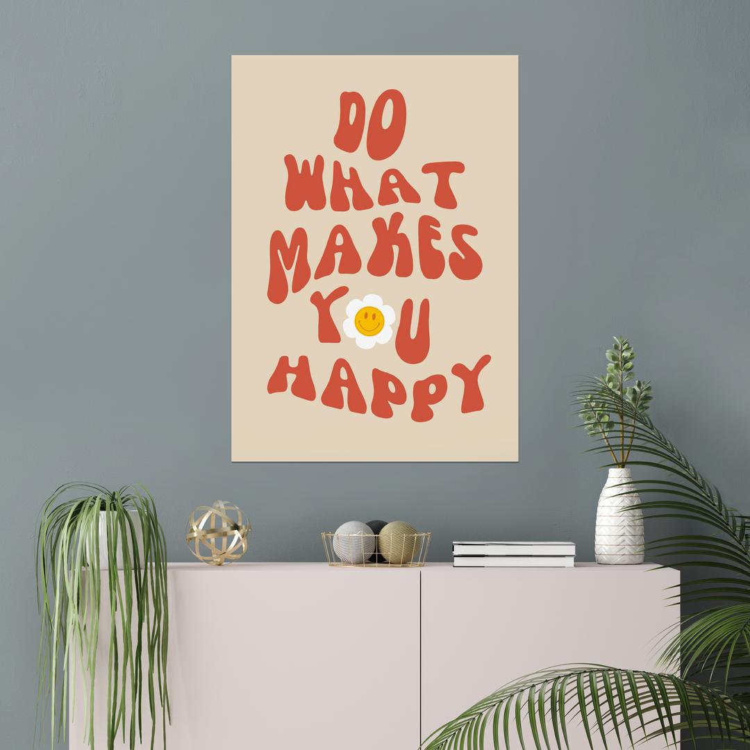 90s Happy Smiley Wall Art Poster - Yililo