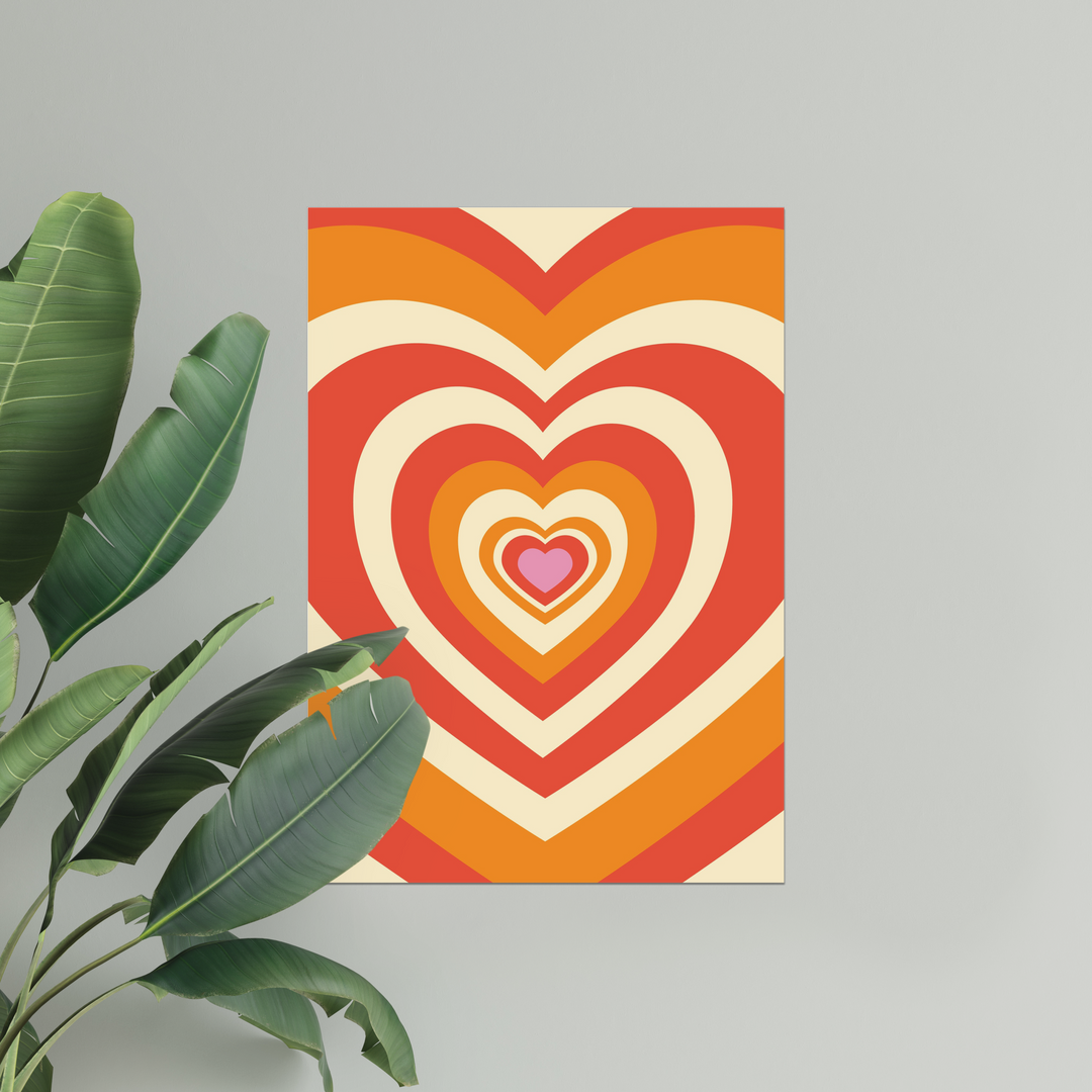 90s Heart Vibes Wall Art Poster - Yililo