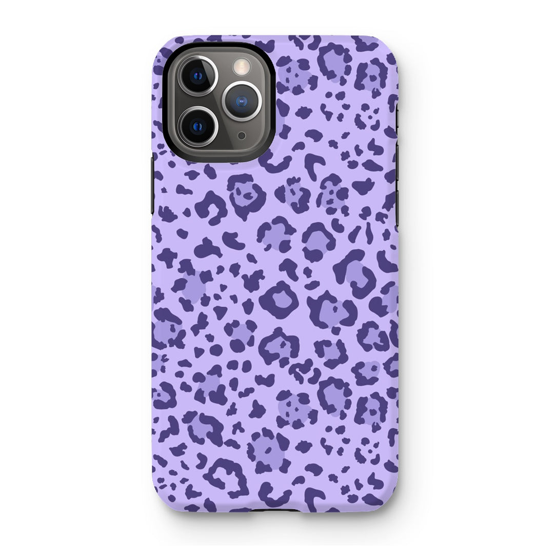 Violet Leopard Print Tough Phone Apple Samsung Case - Yililo