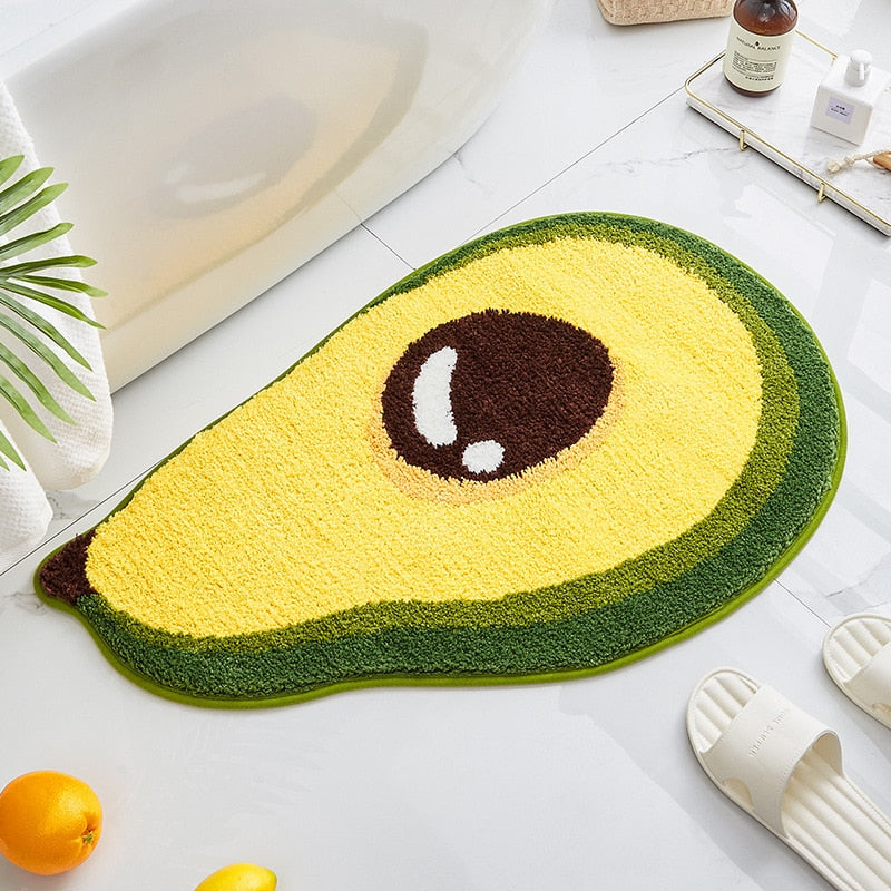 Avocado Shape Green Bath Mat Rug - Yililo