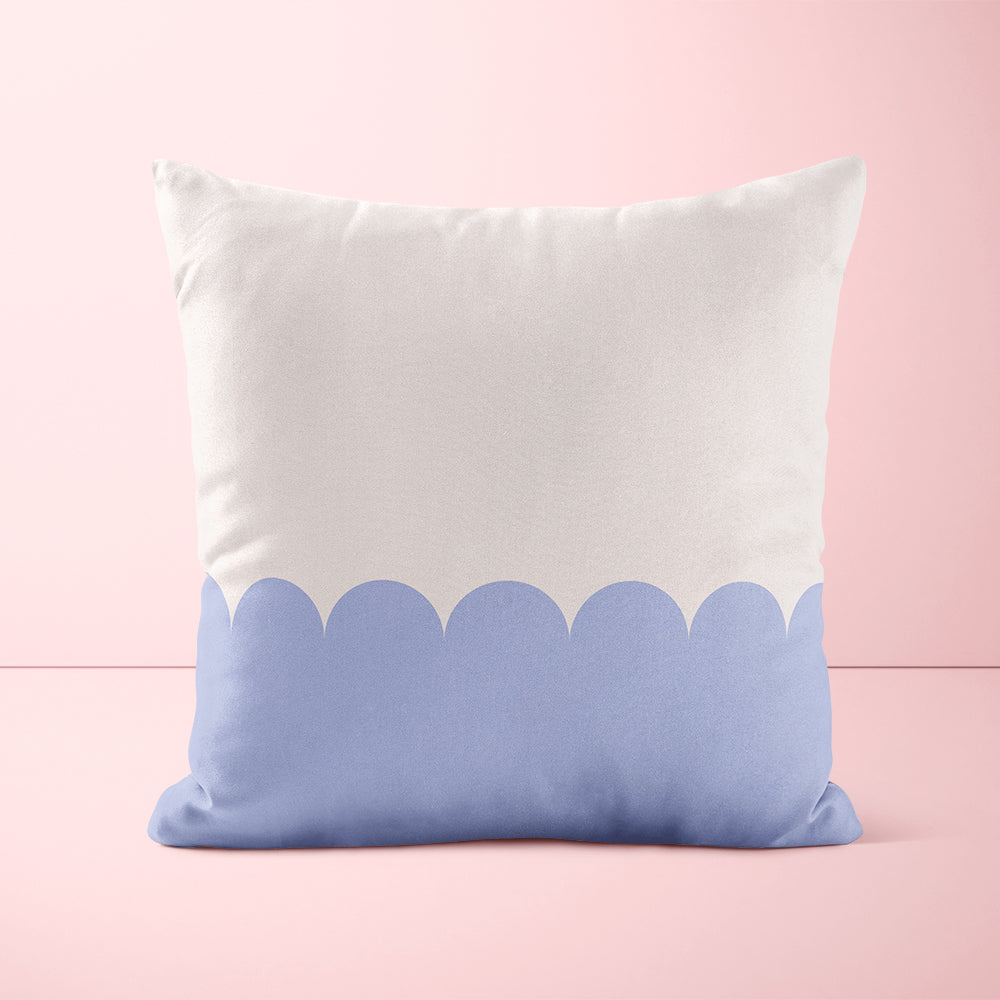 Blue Scallop Cushion Sofa Pillow - Yililo