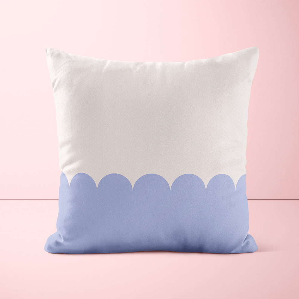 Blue Scallop Cushion Sofa Pillow