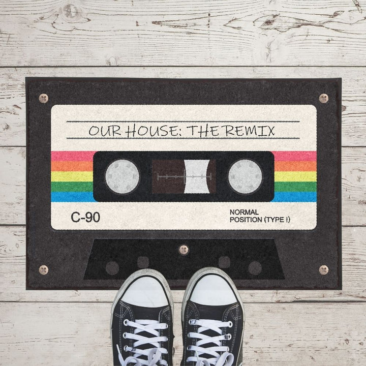 C90 Retro Cassette Tape Doormat: The Remix - Yililo