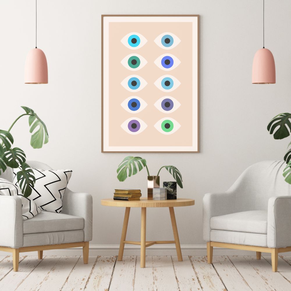 Coloured Eyes Wall Art Poster A1, A2, A3, A4 - Yililo