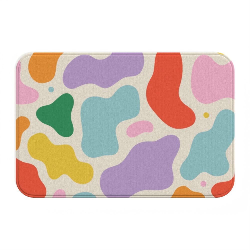 Colourful Cow Print Microfibre Bath Mat - Yililo