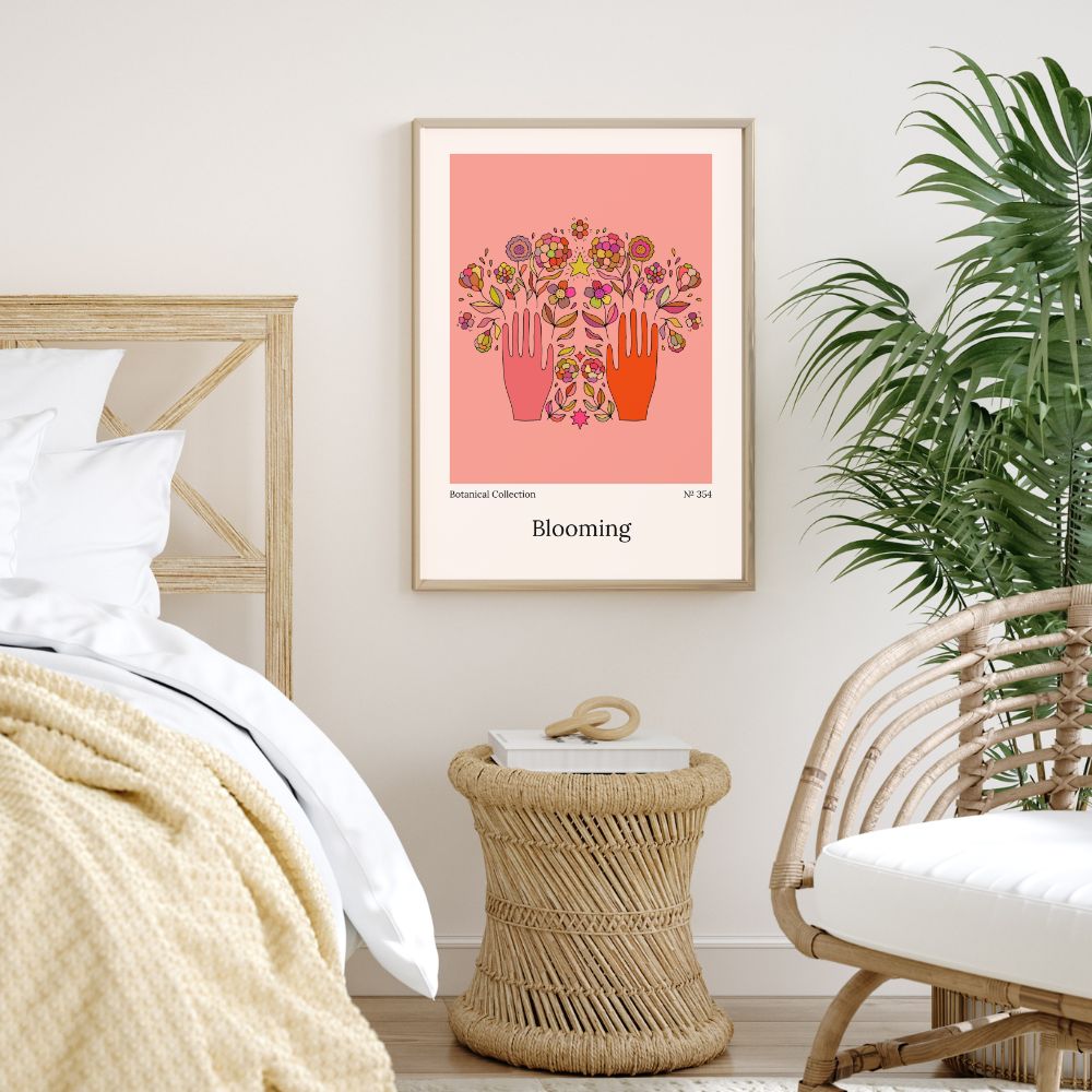 Flower Hands Wall Art Poster A1, A2, A3, A4 - Yililo